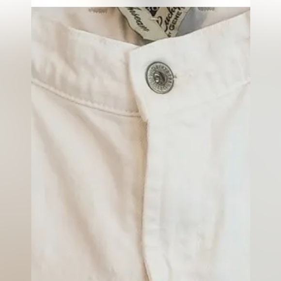 Lucky Brand Sheffield Sweet N Low White Bootcut Jeans Women 16 / 33 spot in pics - Picture 7 of 16